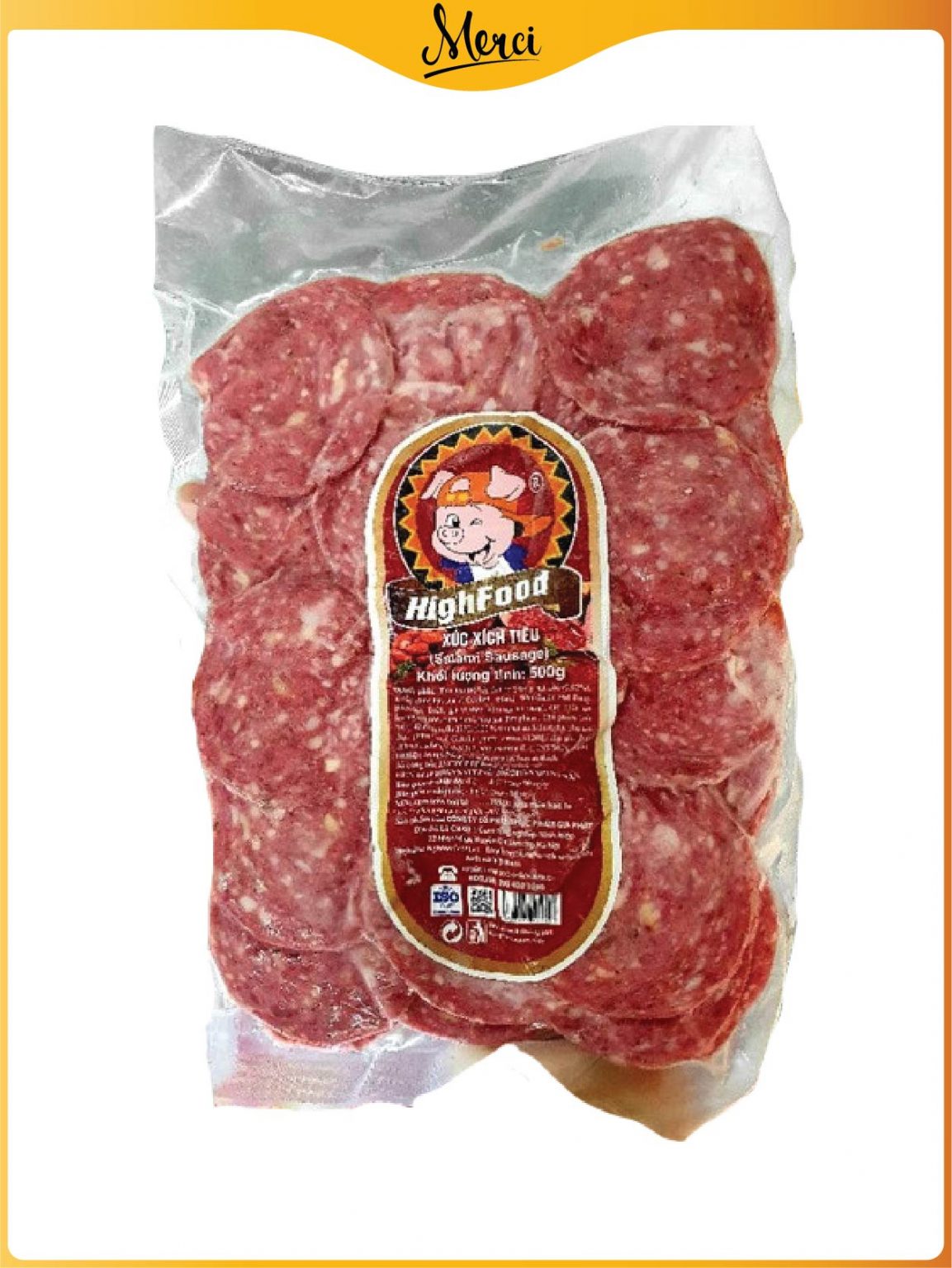 Xúc xích tiêu pepperoni 500gr MerciFoods